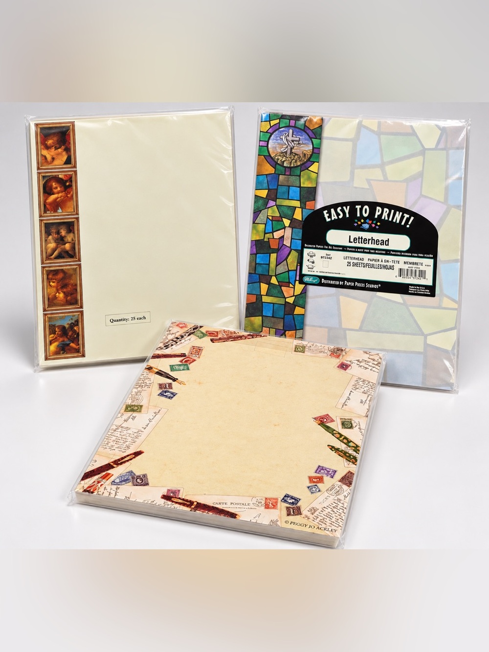 Masterpiece Studios Religious Church Letterhead Paper 3Pack 75 Sheets Stationery